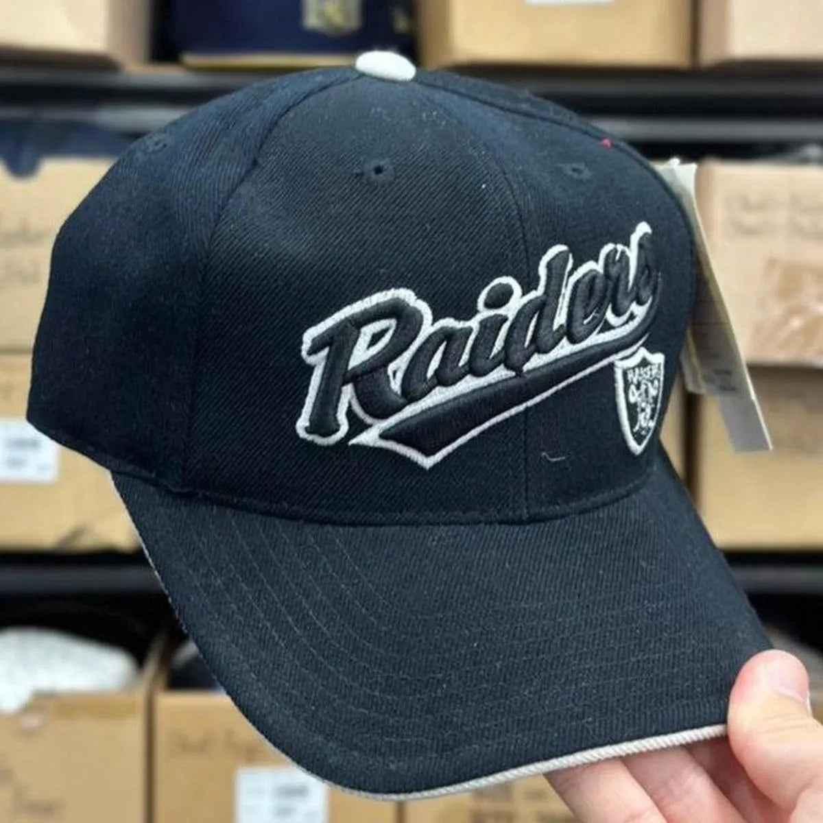 Oakland Raiders Vintage ANNCO Ball Cap | Black - Product Image