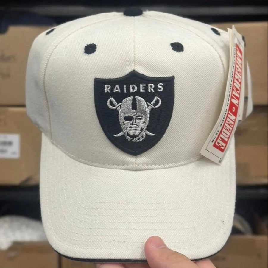 Oakland Raiders Vintage Ball Cap | White - Product Image