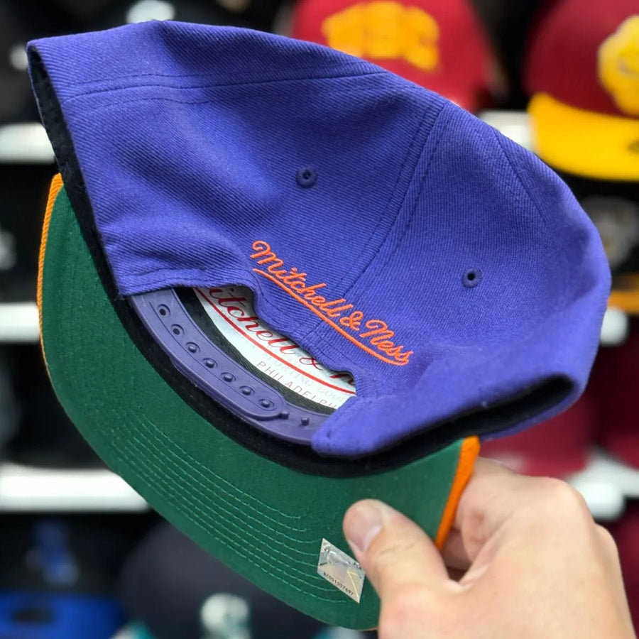 Phoenix Suns Purple/Orange Mitchell & Ness Snapback - Product Image