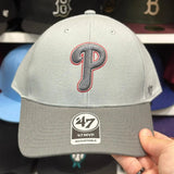 Philadelphia Phillies Silver/Red '47 Baseball Cap