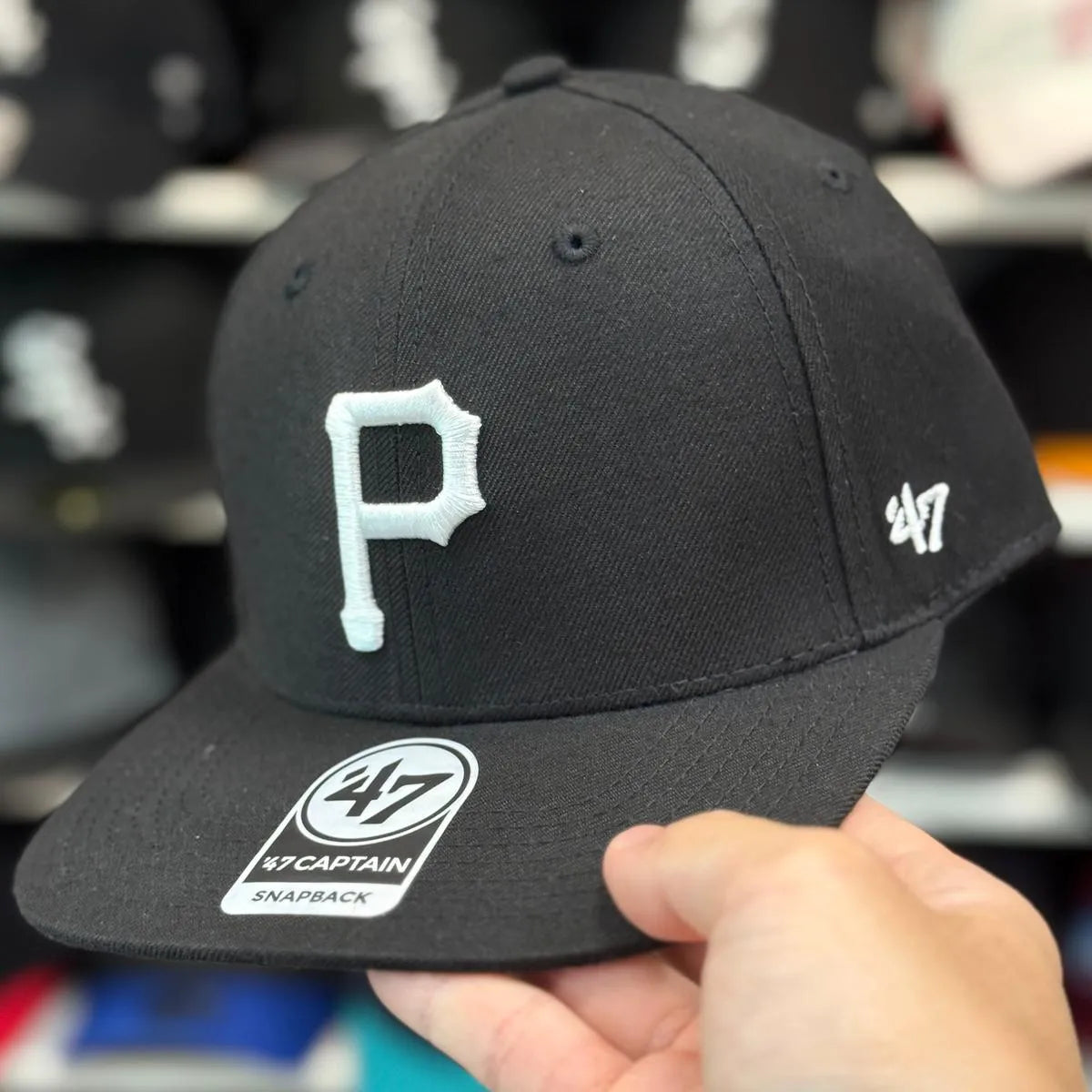 Pittsburgh Pirates Black '47 Brand Snapback - Product Image