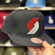 Portland Trail Blazers Black Mitchell & Ness Snapback - Product Image