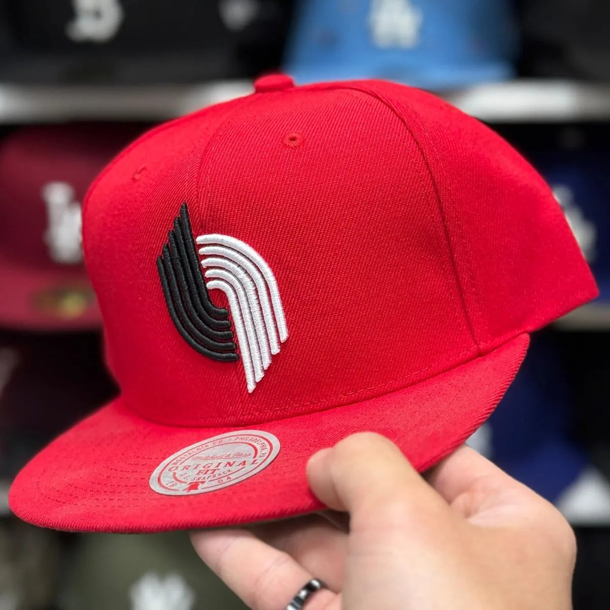 Portland Trail Blazers Red Mitchell & Ness Snapback - Product Image