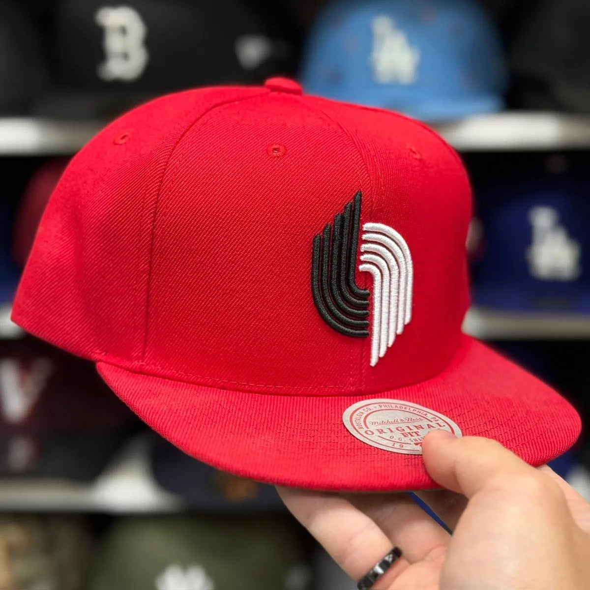 Portland Trail Blazers Red Mitchell & Ness Snapback - Product Image