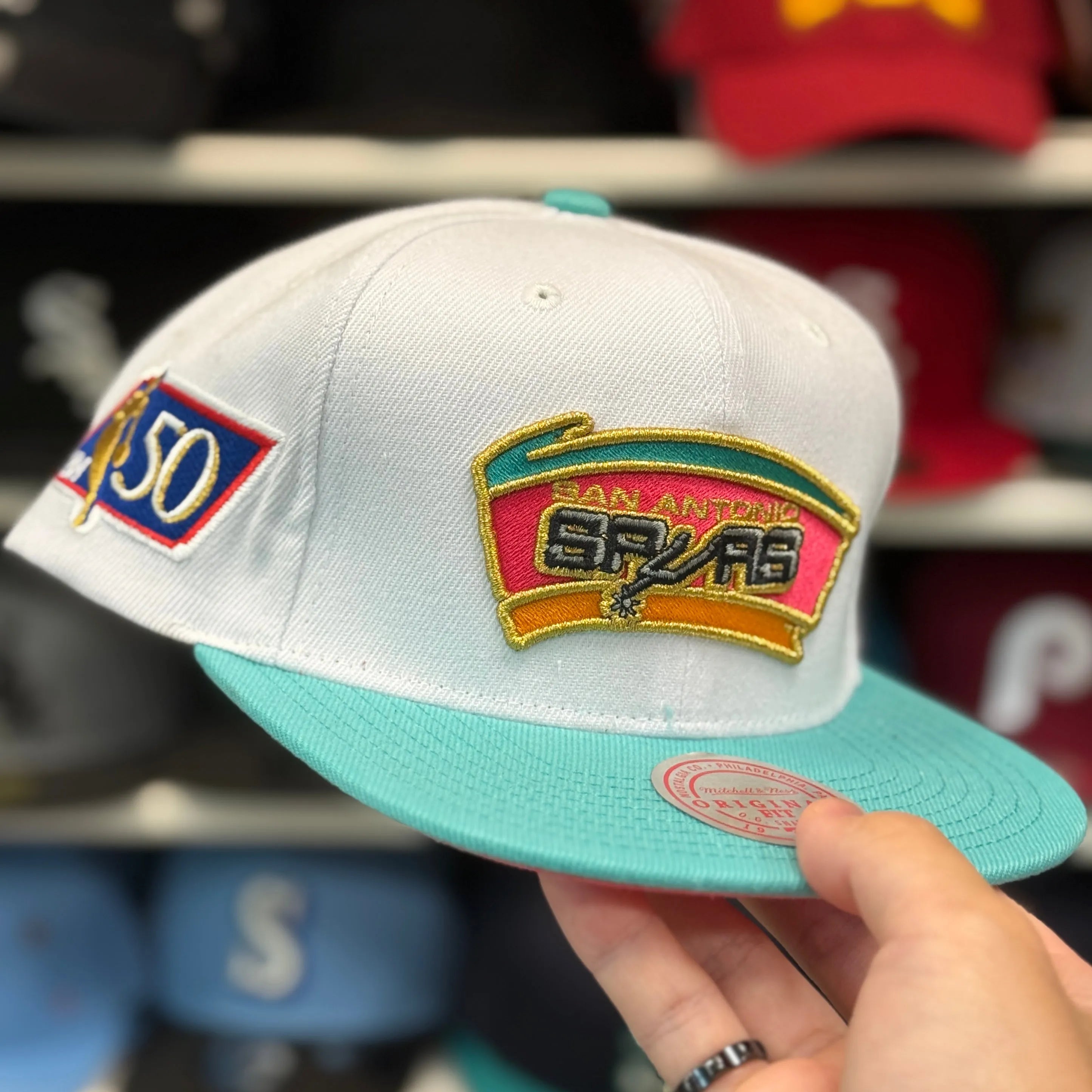 Turquoise Mitchell & Ness Snapback - Product Image