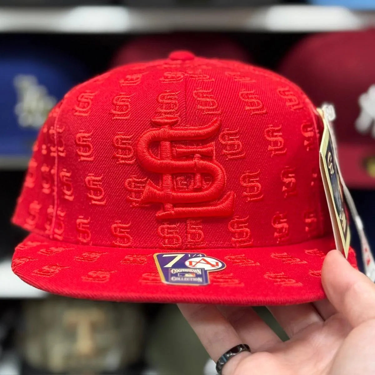 St. Louis Cardinals 'Monogram' Red American Needle Fitted Hat - Product Image