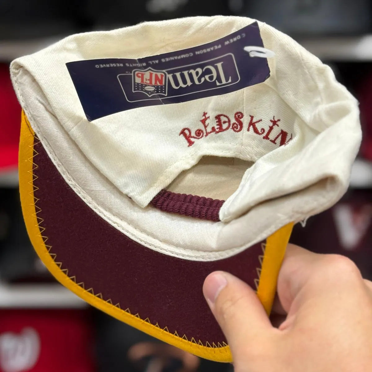 Toddler Washinngton Redskins Creme/Dark Red Stretch Cap - Product Image