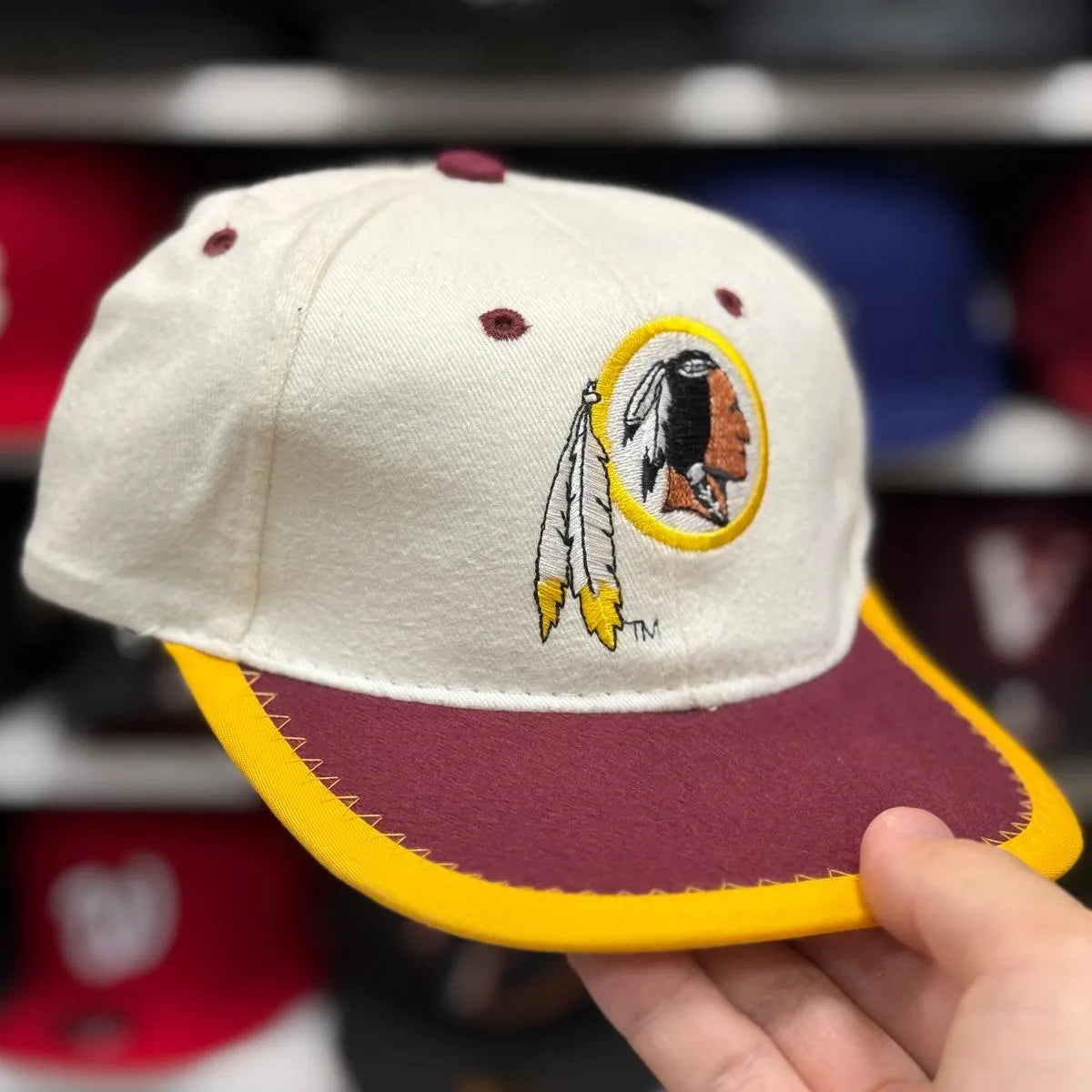 Dark Red Stretch Cap - Product Image