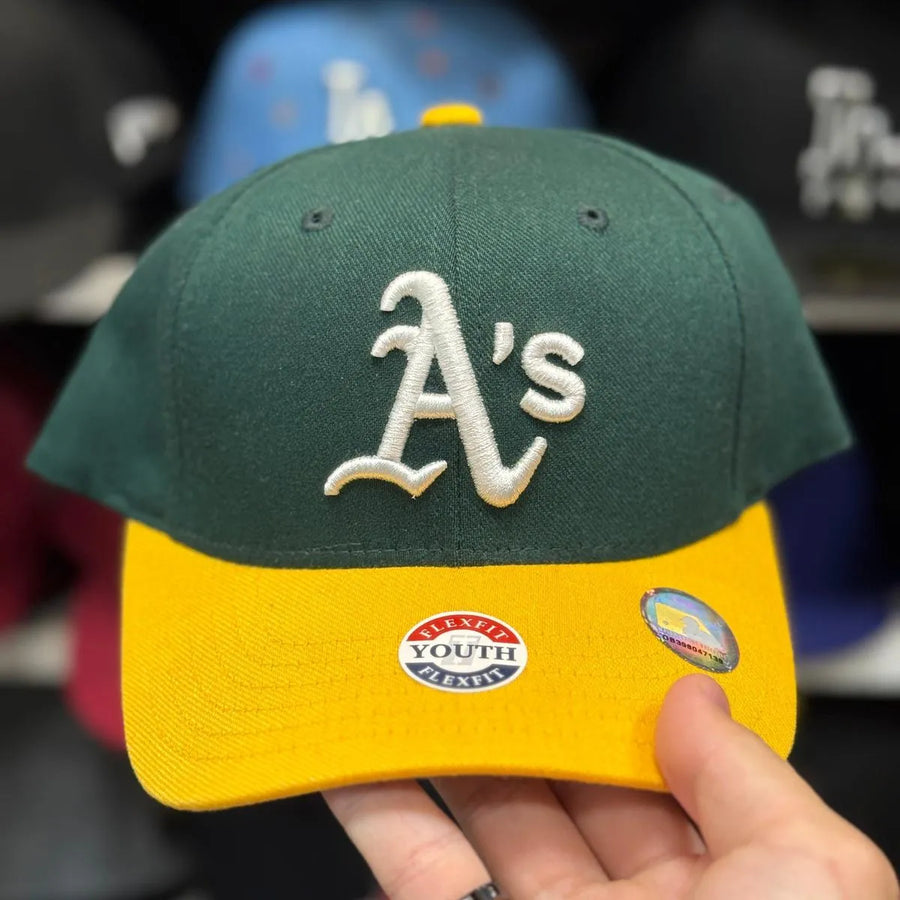 Toddler Oakland Athletics Green/Yellow FlexFit Baseball Cap - Product Image