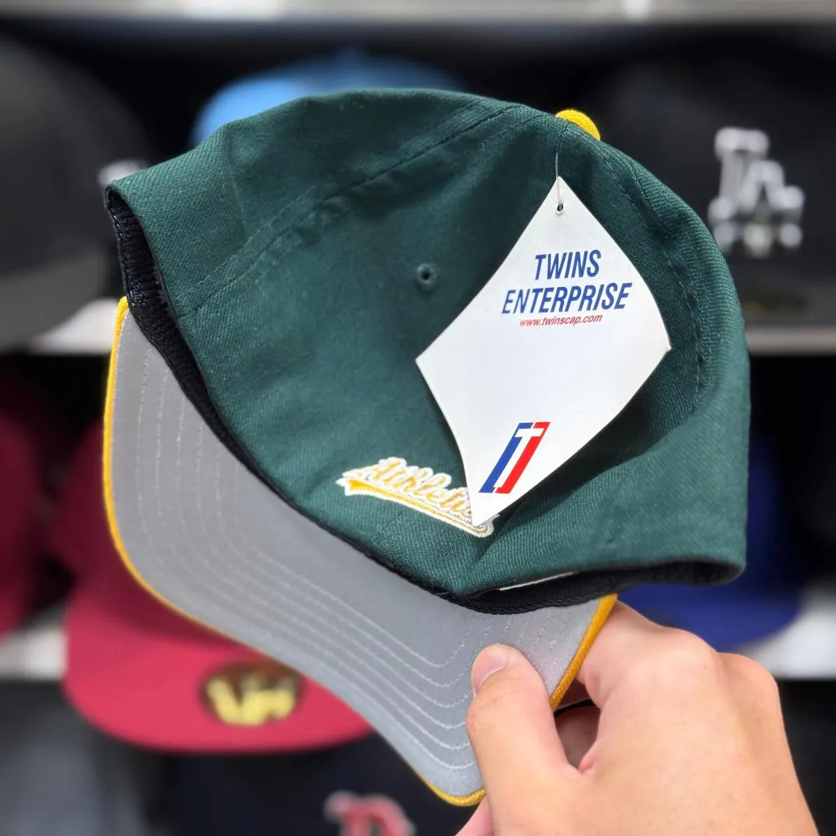 Toddler Oakland Athletics Green/Yellow FlexFit Baseball Cap - Product Image