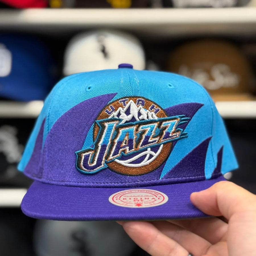 Utah Jazz Teal/Purple Mitchell & Ness Snapback - Product Image