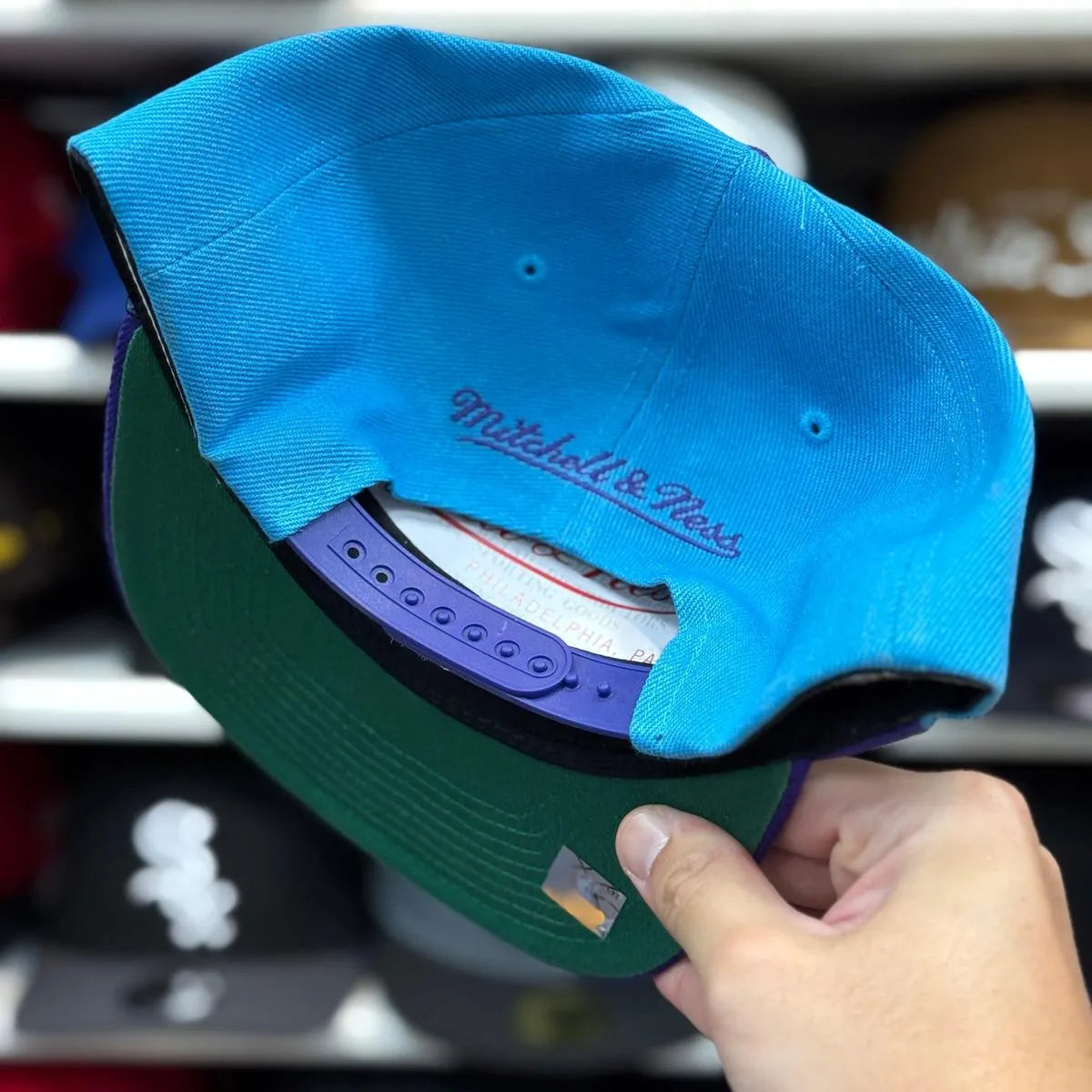 Utah Jazz Teal/Purple Mitchell & Ness Snapback - Product Image