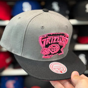 Vancouver Grizzlies Gray/Black Mitchell & Ness Snapback - Product Image