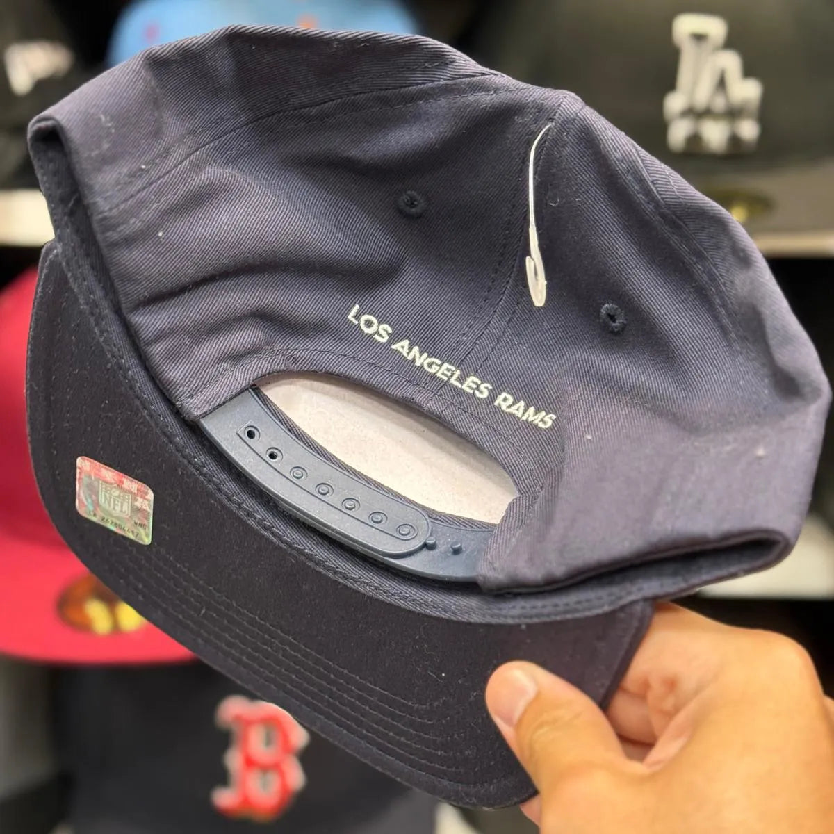 Youth Los Angeles Rams Navy Team Headwear Snapback - Product Image