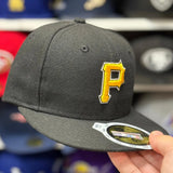 Youth Los Pittsburgh Pirates New Era Black 59FIFTY Fitted Hat