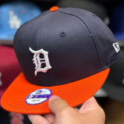 Youth New Era Detroit Tigers Navy/Orange 9FIFTY Snapback - Product Image