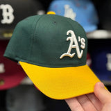 Youth Oakland Athletics Green/Yellow FlexFit Baseball Cap