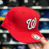 Youth Washington Nationals Red FlexFit Baseball Cap
