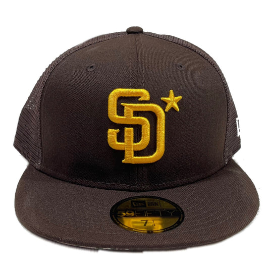 San Diego Padres Trucker Hat (Brown) Fitted