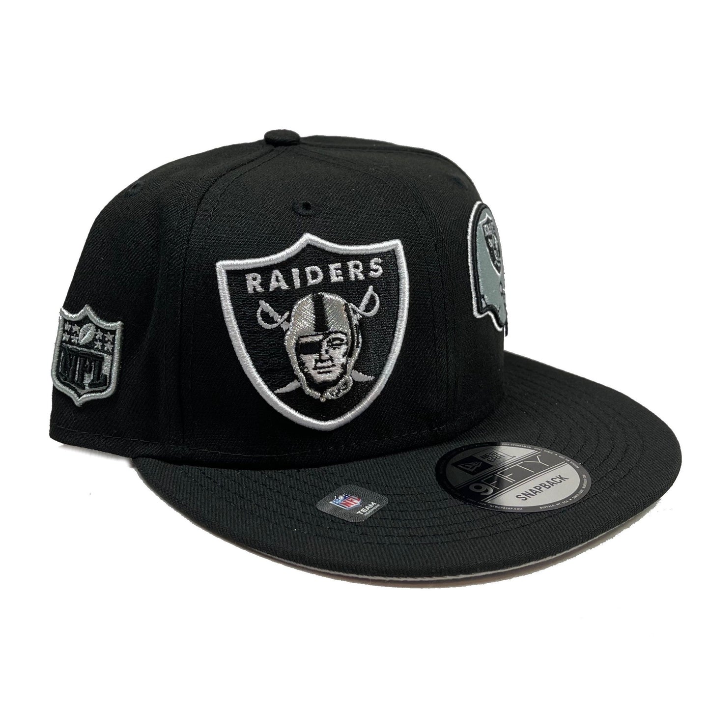 Raiders Double Logo Patched (Black) Snapback