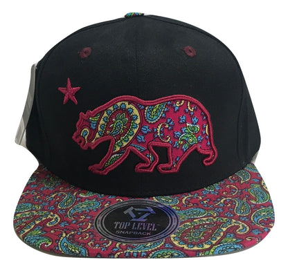 Patterned California Republic Snapback | Multi Color