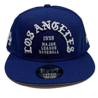 LA Dodgers MLB Old English Font | New Era 9FIFTY Snapback | Blue