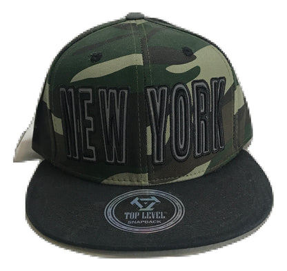 City New York Piped Snapback | Multi Color