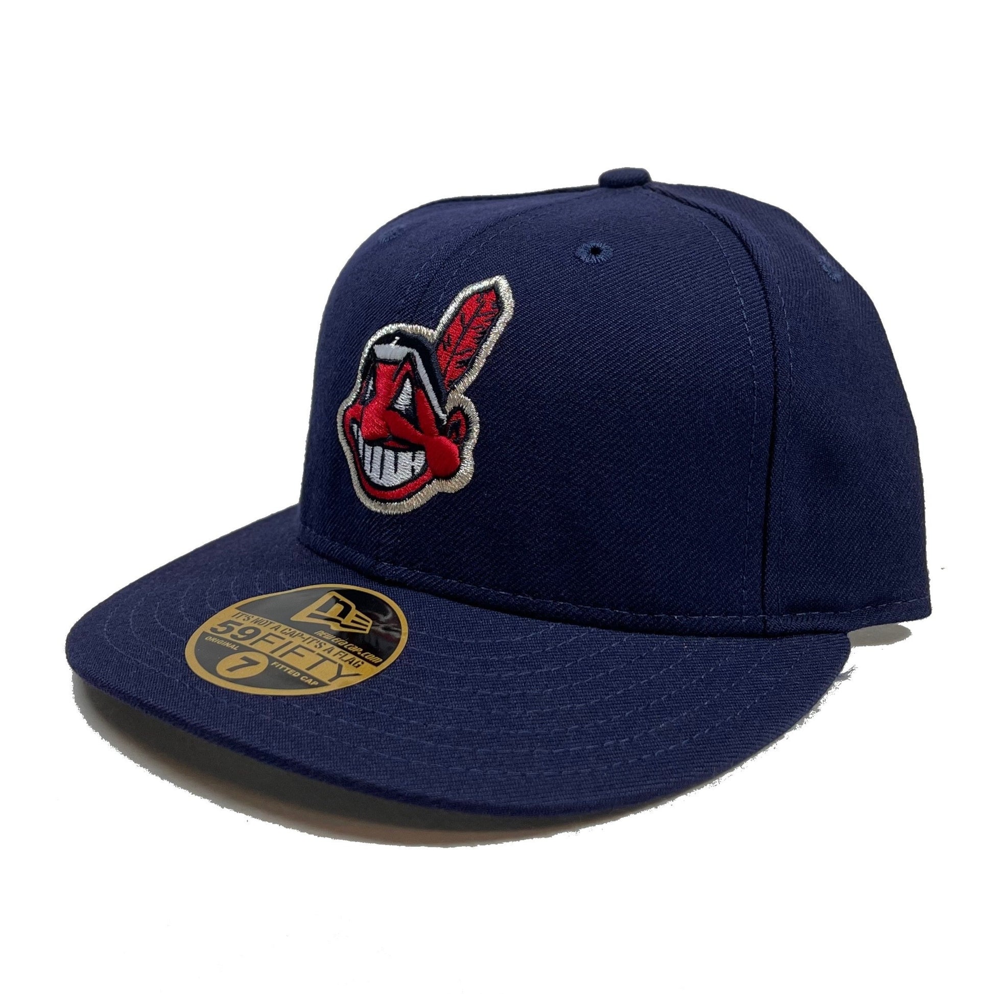 KTZ Cleveland Indians Wahoo Custom 59fifty Fitted Cap in Blue for Men