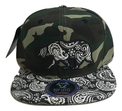 Patterned California Republic Snapback | Multi Color