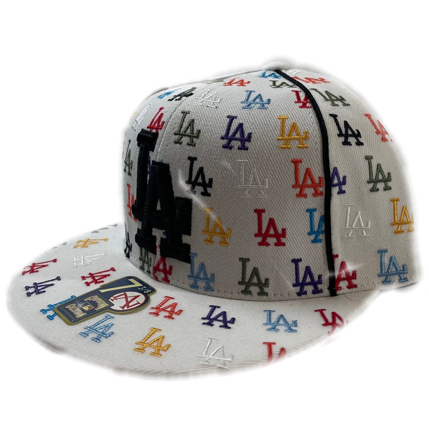 Los Angeles Dodgers Logo Burst (White) Fitted
