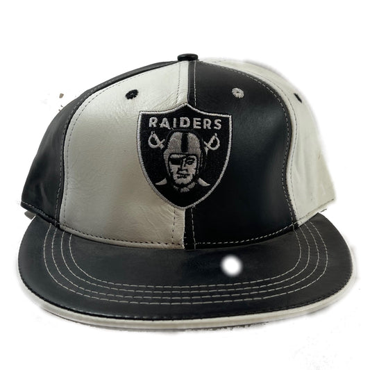 Raiders Leather (Black/White) Fitted