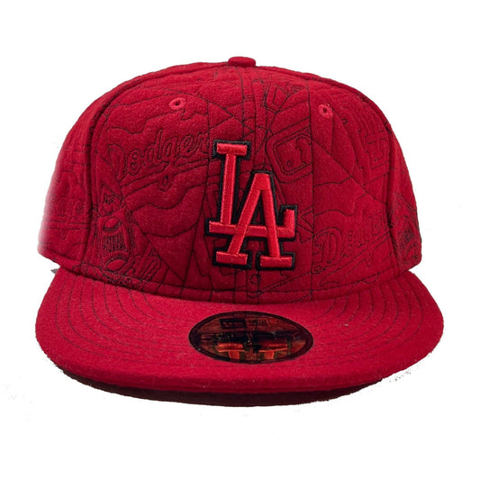 Los Angeles Dodgers Cushioned (Red) Fitted