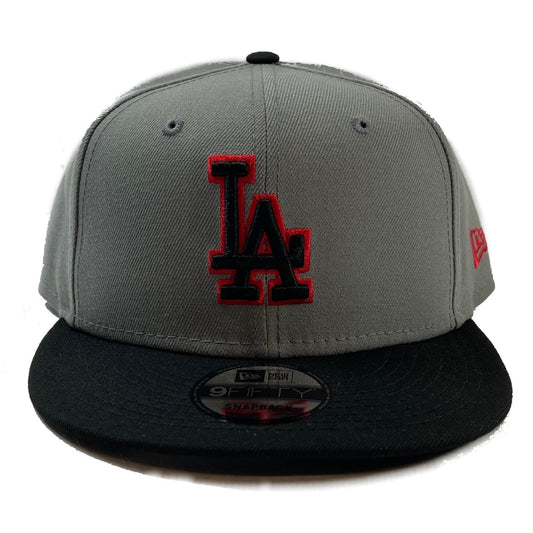 Los Angeles Dodgers Red Outline (Grey) Snapback