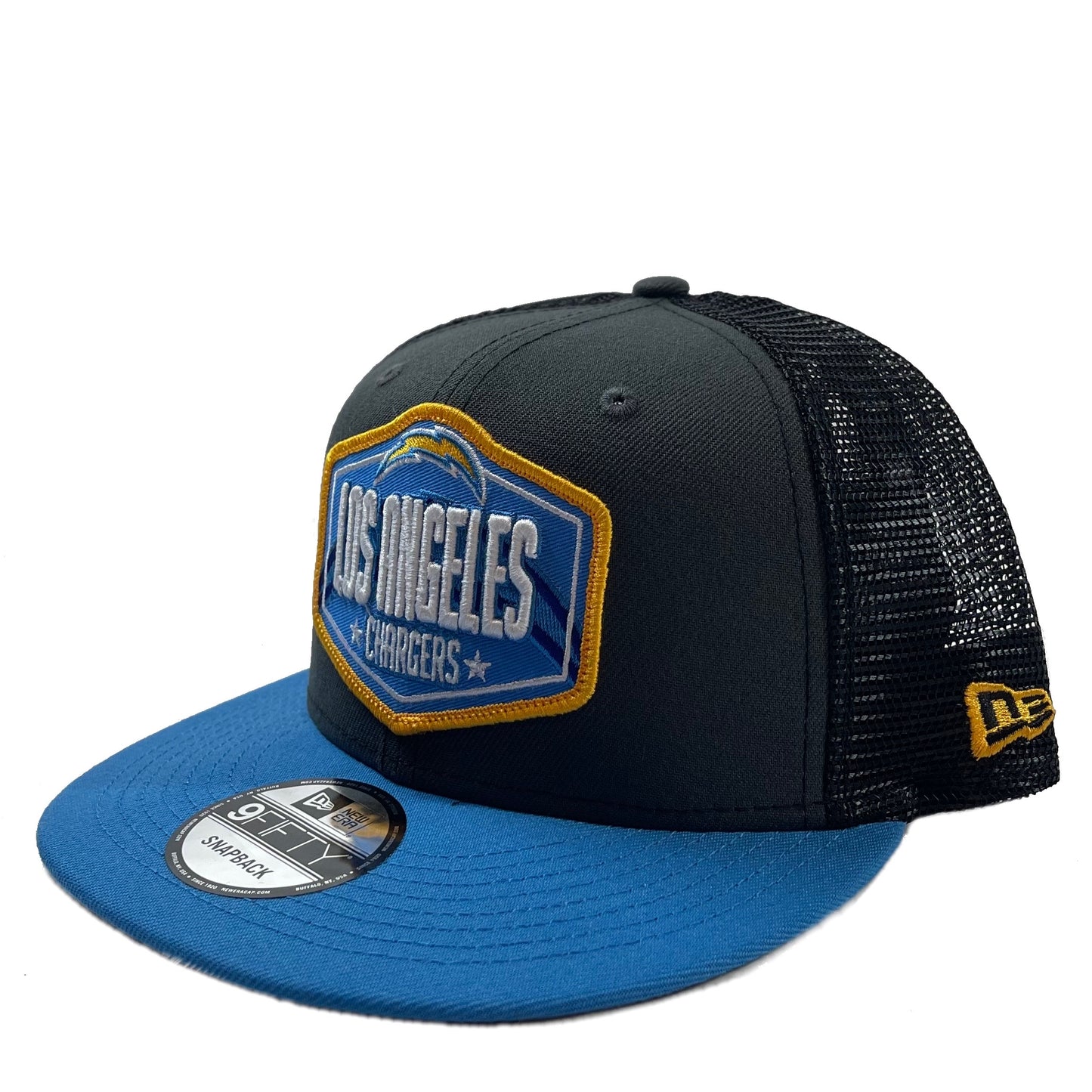 Los Angeles Chargers Draft Day Trucker Hat (Grey) Snapback