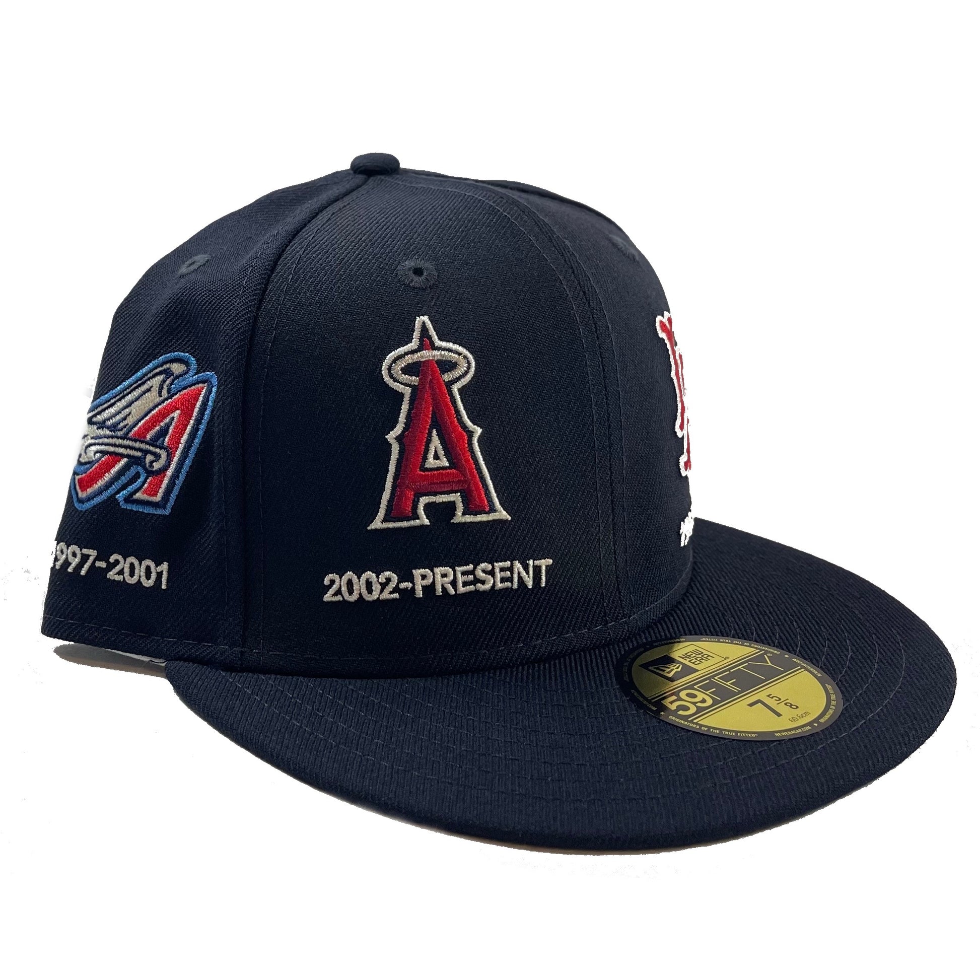 Los Angeles Angels New Era White Logo 59FIFTY Fitted Hat - Navy