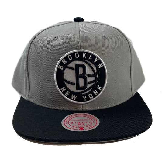 Brooklyn Nets (Grey/Black) Snapback