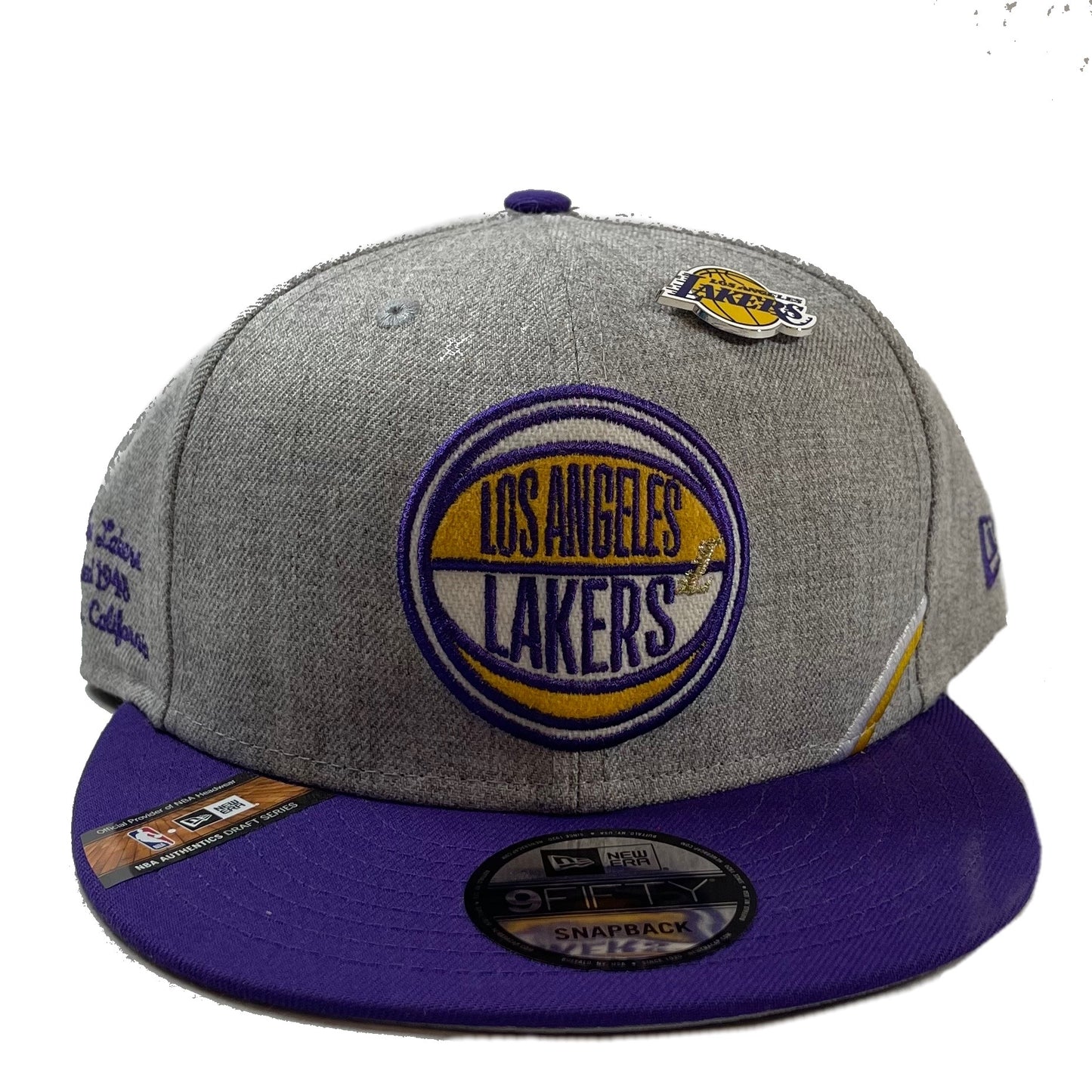 Los Angeles Lakers Pin (Grey/Purple) Snapback