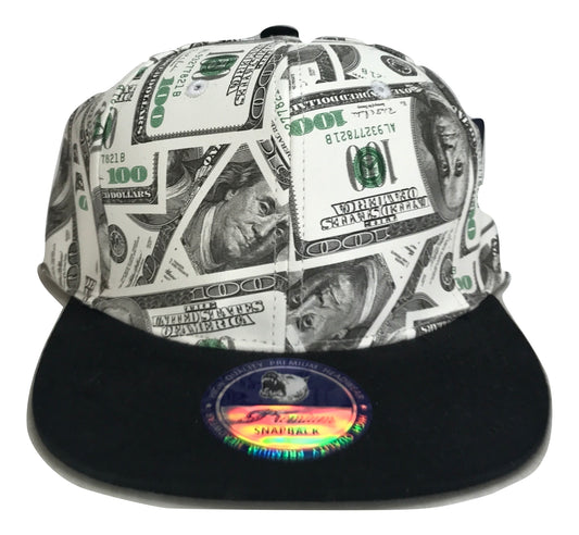 Money Leather Snapback | White/Black